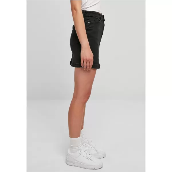  Fusta doamnelor URBAN CLASSICS TB4799 NEGRU SPĂLAT 