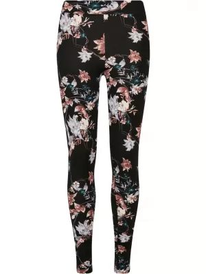 Jambiere URBAN CLASSICS TB4771 FLOARE MOALE NEAGRĂ