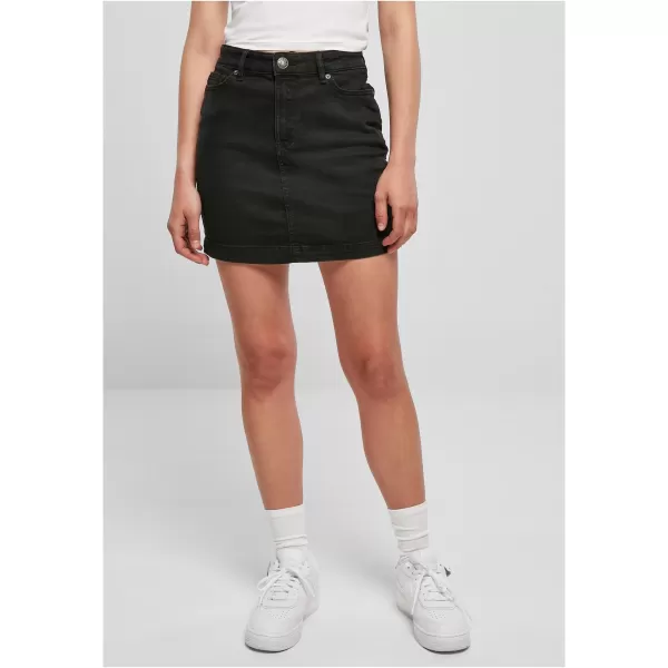  Fusta doamnelor URBAN CLASSICS TB4799 NEGRU SPĂLAT 