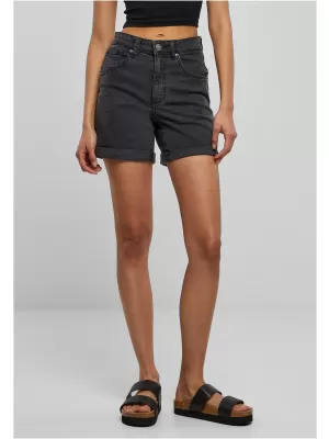 Pantaloni scurți pentru doamne URBAN CLASSICS TB4796 NEGRU SPĂLAT