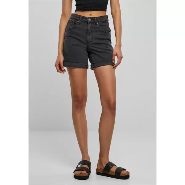  Pantaloni scurți pentru doamne URBAN CLASSICS TB4796 NEGRU SPĂLAT 