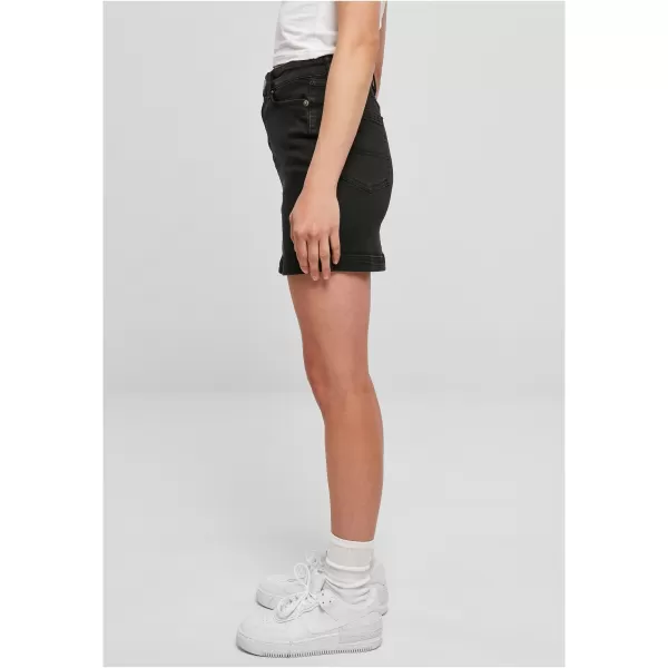  Fusta doamnelor URBAN CLASSICS TB4799 NEGRU SPĂLAT 