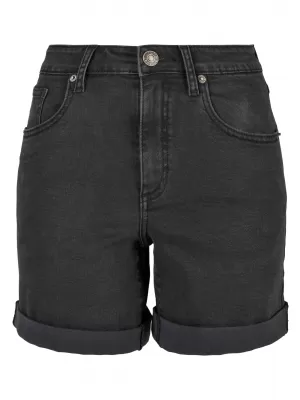 Pantaloni scurți pentru doamne URBAN CLASSICS TB4796 NEGRU SPĂLAT