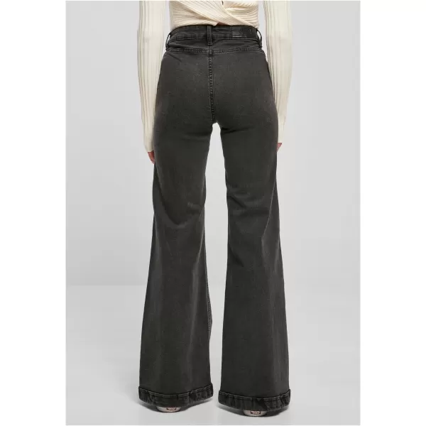  Pantalonii pentru doamne URBAN CLASSICS TB5452 NEGRU SPĂLAT 