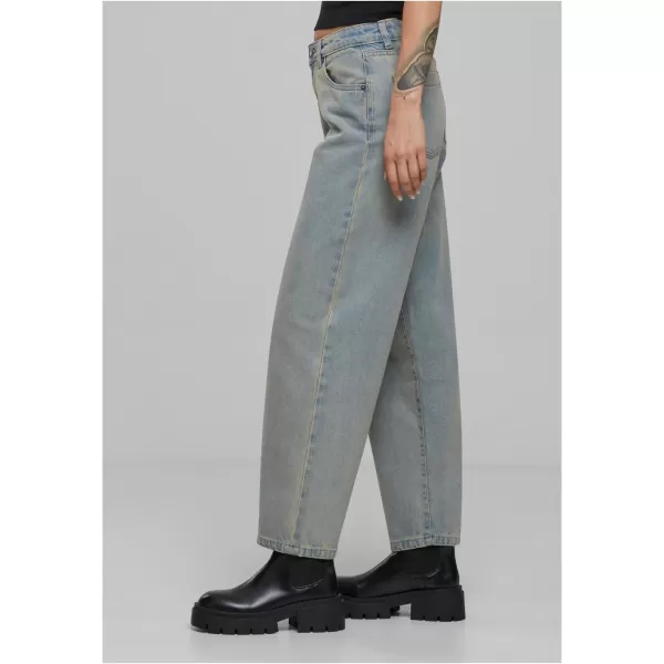  Blugi de dama URBAN CLASSICS TB7127 NOU ALBASTRU DESCHIS MURDAR SPĂLAT 