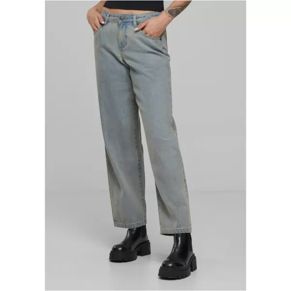  Blugi de dama URBAN CLASSICS TB7127 NOU ALBASTRU DESCHIS MURDAR SPĂLAT 