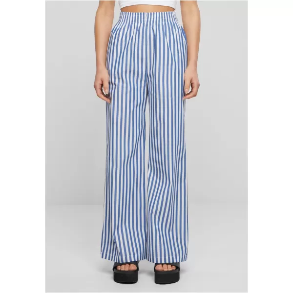  Pantalonii pentru doamne URBAN CLASSICS TB6844 ALB/ALBASTRU 