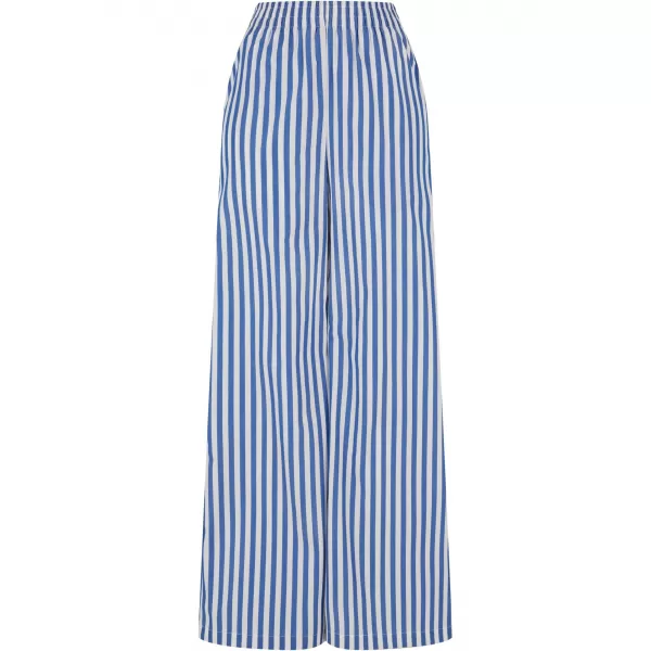  Pantalonii pentru doamne URBAN CLASSICS TB6844 ALB/ALBASTRU 