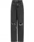 Pantalonii pentru doamne URBAN CLASSICS TB6155 CĂRBUNE NEGRU SPĂLAT