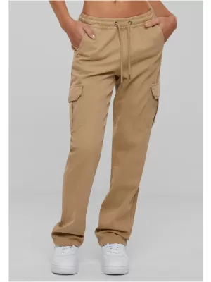 Pantalonii pentru doamne URBAN CLASSICS TB6158 UNIUNE BEIGE