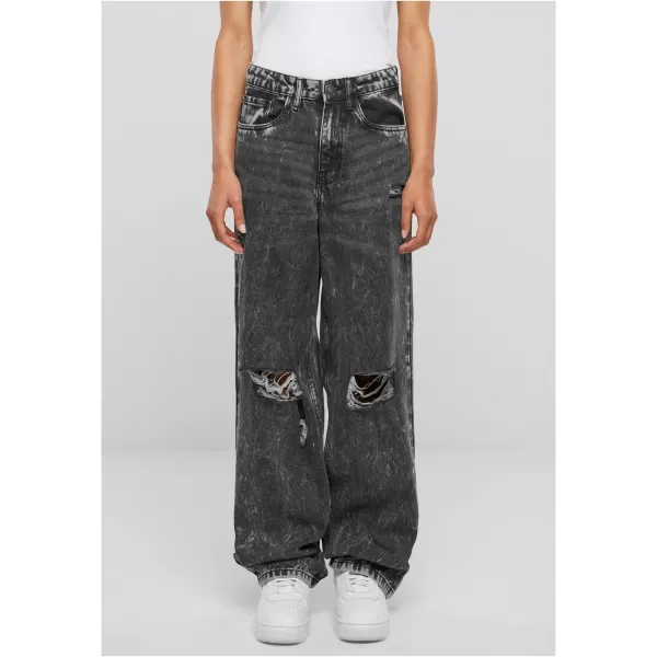  Pantalonii pentru doamne URBAN CLASSICS TB6155 CĂRBUNE NEGRU SPĂLAT 