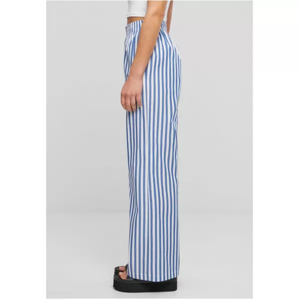  Pantalonii pentru doamne URBAN CLASSICS TB6844 ALB/ALBASTRU 