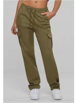 Pantalonii pentru doamne URBAN CLASSICS TB6158 TINI OLIVE