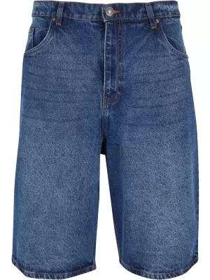 Pantaloni scurţi URBAN CLASSICS TB6639 NOU ALBASTRU MIJLOCIU SPĂLAT