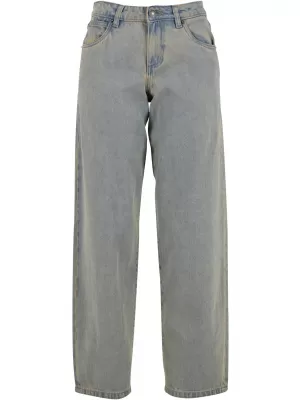 Blugi de dama URBAN CLASSICS TB7127 NOU ALBASTRU DESCHIS MURDAR SPĂLAT