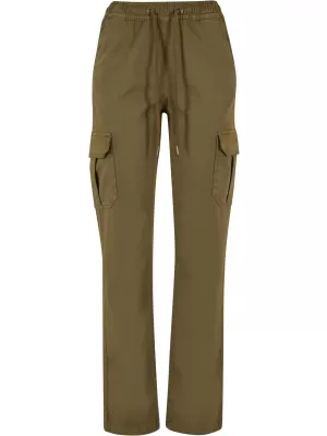 Pantalonii pentru doamne URBAN CLASSICS TB6158 TINI OLIVE