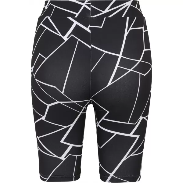  Pantaloni scurți pentru doamne URBAN CLASSICS TB4346A NEGRU GEOMETRIC/NEGRU   2 pachete 