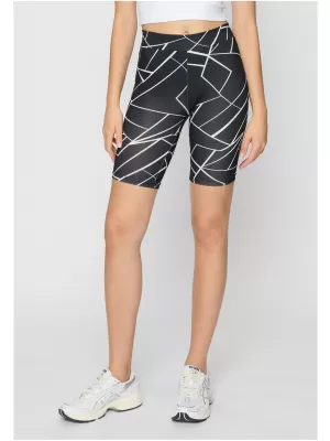 Pantaloni scurți pentru doamne URBAN CLASSICS TB4346A NEGRU GEOMETRIC/NEGRU 2 pachete