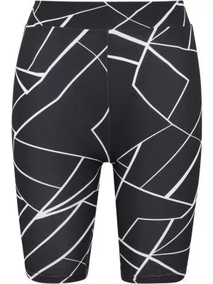 Pantaloni scurți pentru doamne URBAN CLASSICS TB4346A NEGRU GEOMETRIC/NEGRU 2 pachete
