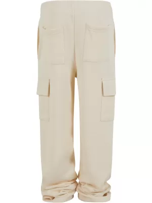 Pantaloni de trening pentru copii URBAN CLASSICS UCK6857 ALB/NISIP
