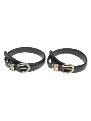 Centura femeilor URBAN CLASSICS TB7213A NEGRU/AUR/NEGRU/SILVER