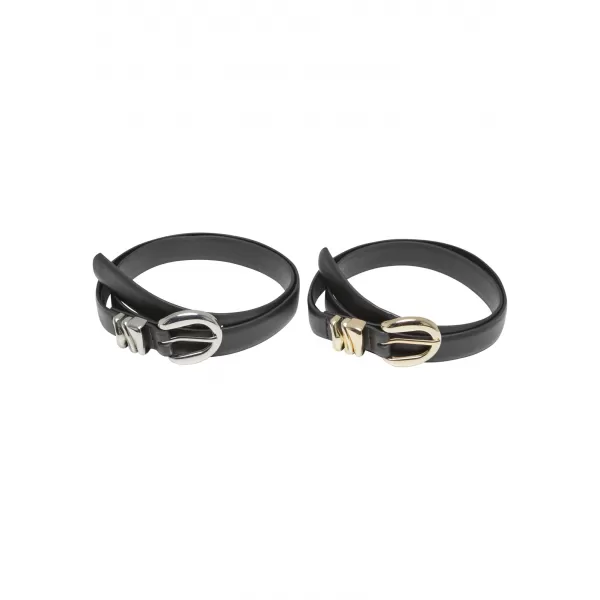  Centura femeilor URBAN CLASSICS TB7213A NEGRU/AUR/NEGRU/SILVER 