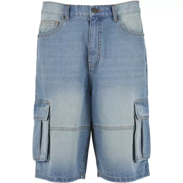  Pantaloni scurţi URBAN CLASSICS TB7367 NOU ALBASTRU DESCHIS MURDAR SPĂLAT 