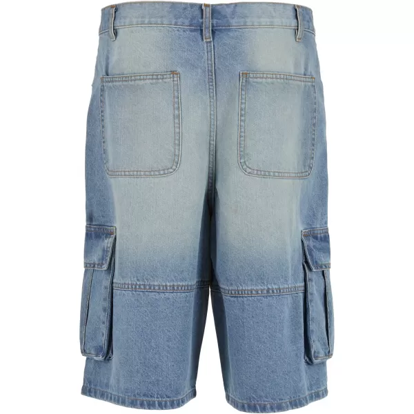  Pantaloni scurţi URBAN CLASSICS TB7367 NOU ALBASTRU DESCHIS MURDAR SPĂLAT 