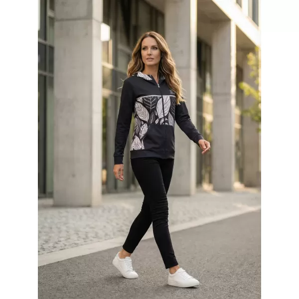  Panoul pentru femei pe Zip Premium ALTISPORT VOJ/ALW061MI02 ALB -NEGRU 