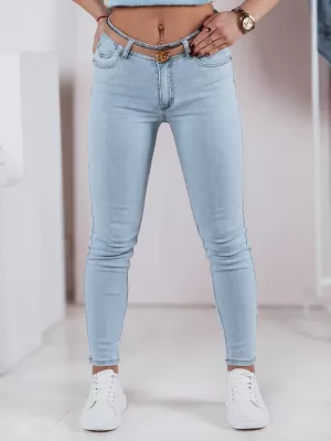 Pantalonii pentru doamne DSTREET UY2369 ALBASTRU DESCHIS