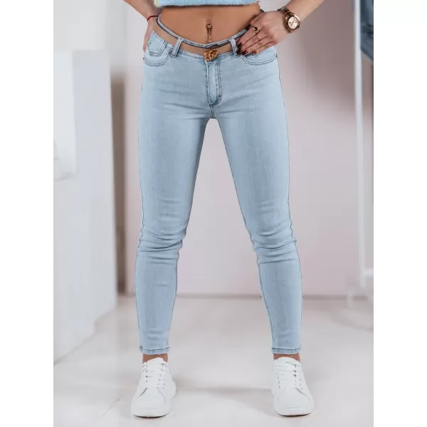  Pantalonii pentru doamne DSTREET UY2369 ALBASTRU DESCHIS 