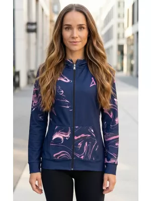 Panoul pentru femei pe Zip Premium ALTISPORT VOJ/ALW064MI02 ALBASTRU -PINK