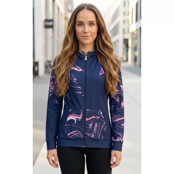  Panoul pentru femei pe Zip Premium ALTISPORT VOJ/ALW064MI02 ALBASTRU -PINK 