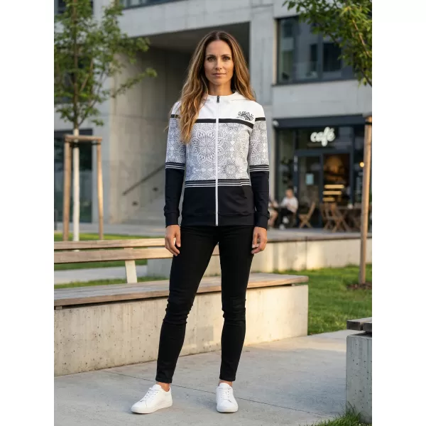  Panoul pentru femei pe Zip Premium ALTISPORT VOJ/ALW023MI02 ALB -NEGRU 