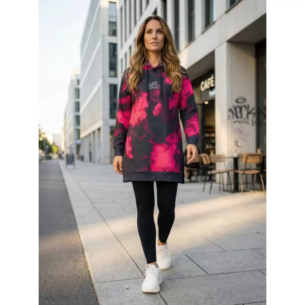  Premium cu hanorac funcțional pentru femei ALTISPORT VOJ/ALW066MI03 NEGRU -PINK 