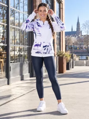 Panoul pentru femei pe Zip Premium ALTISPORT VOJ/ALW064MI02 ALB -VIOLET