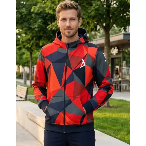  Panoul pentru bărbați pe Zip Premium ALTISPORT VOJ/ALM007MI02 ROŞU 