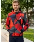 Panoul pentru bărbați pe Zip Premium ALTISPORT VOJ/ALM007MI02 ROŞU