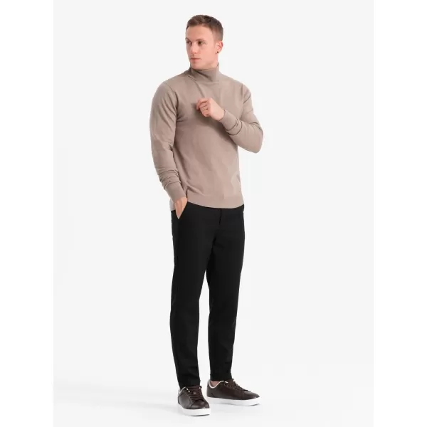  Pulover pentru bărbați OMBRE OM-SWTN-0127 BEJ ÎNTUNECAT 