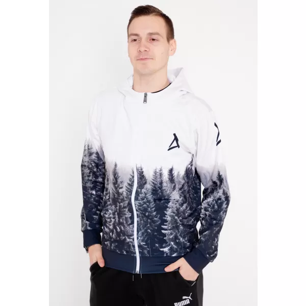  Panoul pentru bărbați pe Zip Premium ALTISPORT VOJ/ALM058MI02 ALB -GRAY 