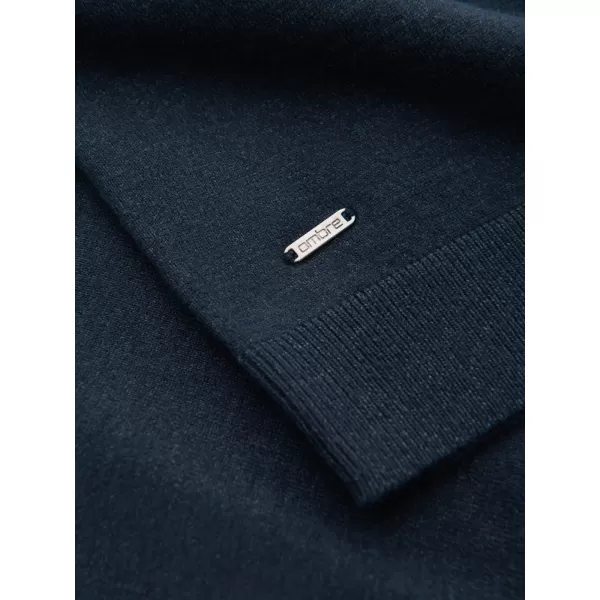  Pulover pentru bărbați OMBRE OM-SWTN-0125 ALBASTRU MARIN 