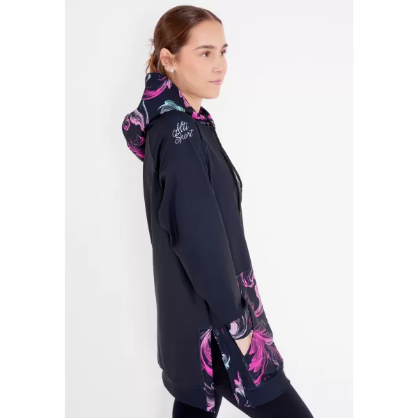  Premium cu hanorac funcțional pentru femei ALTISPORT VOJ/ALW065MI03 NEGRU -PINK 