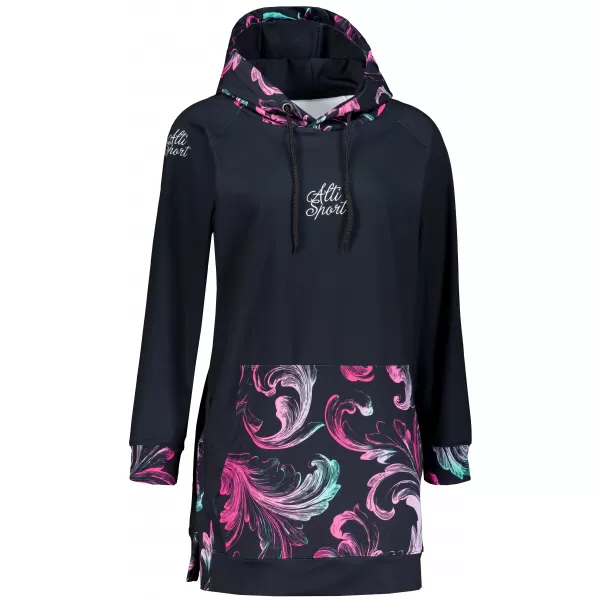  Premium cu hanorac funcțional pentru femei ALTISPORT VOJ/ALW065MI03 NEGRU -PINK 