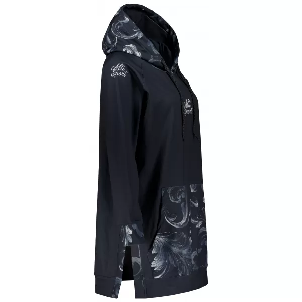  Premium cu hanorac funcțional pentru femei ALTISPORT VOJ/ALW065MI03 NEGRU -GRAY 