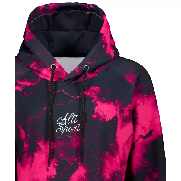  Premium cu hanorac funcțional pentru femei ALTISPORT VOJ/ALW066MI03 NEGRU -PINK 