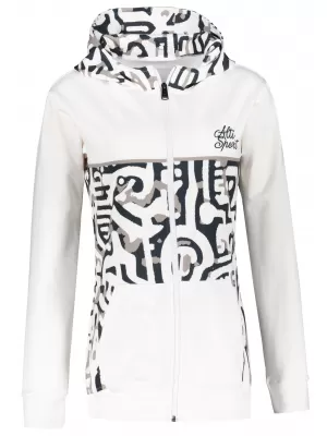 Panoul pentru femei pe Zip Premium ALTISPORT VOJ/ALW060MI02 ALB -ȘI -BLACK