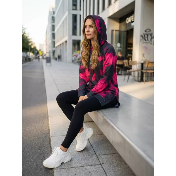  Premium cu hanorac funcțional pentru femei ALTISPORT VOJ/ALW066MI03 NEGRU -PINK 