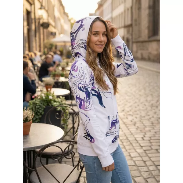  Panoul pentru femei pe Zip Premium ALTISPORT VOJ/ALW064MI02 ALB -VIOLET 