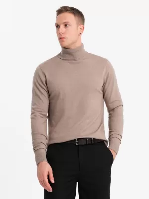 Pulover pentru bărbați OMBRE OM-SWTN-0127 BEJ ÎNTUNECAT