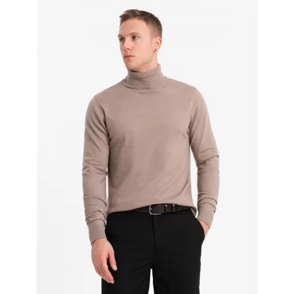  Pulover pentru bărbați OMBRE OM-SWTN-0127 BEJ ÎNTUNECAT 